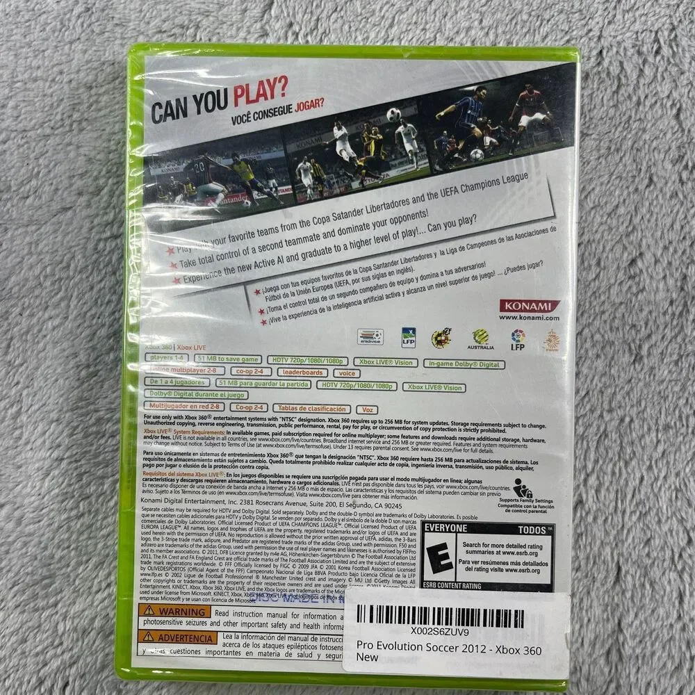 Pro Evolution Soccer 2012 Xbox 360 Brand New Factory Sealed US Version